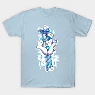 Blue cartoon hands modern and unique T-Shirt